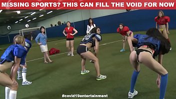Crazy Sorority Hazing Of Teen Girls On Football Field Face Down And Ass Up