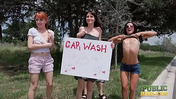 Willing Carwash Chick Fucks With Her Customer In Public To Warn Earn Extra Cash