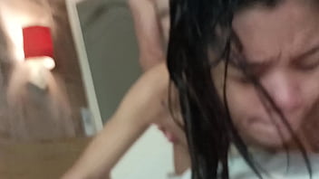 Horny Asian Babe Covered In Cum Still