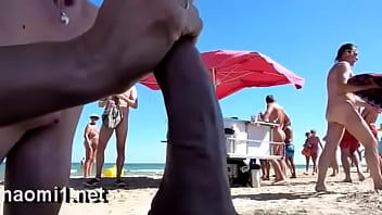 Nudist Beach Wife Blowing In Public