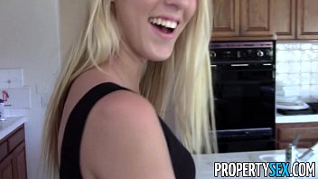 Sexy Estate Agent Shows Her Tempting Bald Pussy Under Black Skirt