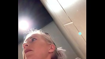 Blonde Masturbation On Public Restaurant