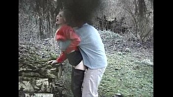 Blonde Babe Assfucked In Forest