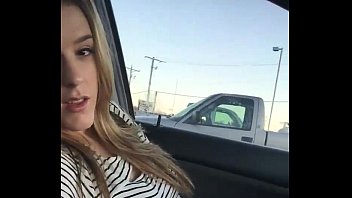 Blonde Sex Siren Sasha Plays With Herself In The Car