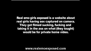 Emo Girlfriend Stripping And Masturbating