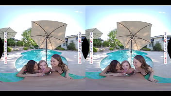 Girls Sharing A Cock At Pool
