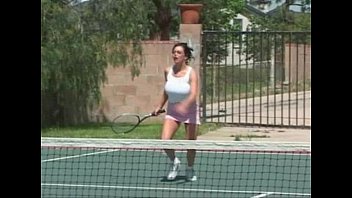 Naked Women Playing Tennis