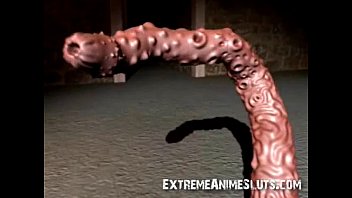 Animated Gets Her Holes Drilled By Tentacles