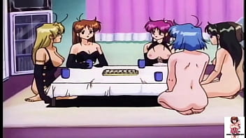 Three Hentai Lesbians Playing With Strapons