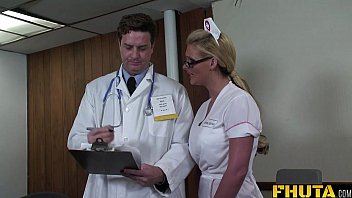 Blonde Nurse Taking Full Load Of Cum