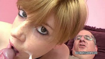 Lonely And Horny Redhead Milf Blows Old Cripples Cock