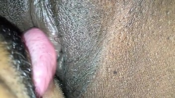 Ebony Pussy Licking Close Up