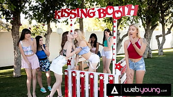 Outdoor Lesbian Kissing With Teen Hotties