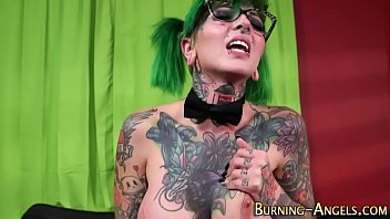 Perverted Punks With Tattooes Have Fun With Busty Gothic Slut