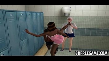 Some Sexy Game Play With Two Hot Blonde 3D Sluts