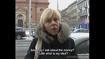 Horny Czech Dyke Offers Amateur Girl On The Street To Go Lesbi