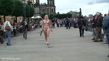 Hote Blonde Enjoys Public Nudity