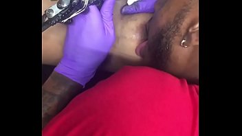 Tattooed Nurse Sucks Black