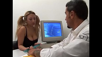 Dirty Blonde Girl With Big Naturals Drilled On The Office Desk