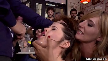 European Girl Sucking Dick In A Public Bar