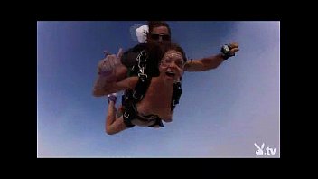 Two Super Hot Playmate Beauties Go Naked Skydiving