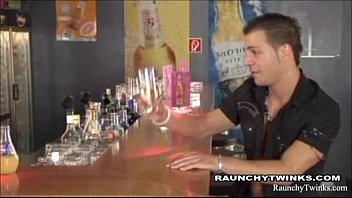 Two Bareback Gay Twinks In Horny Gay Action In A Bar