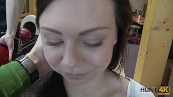 Brunette Sucks Cock For Cash