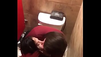 Lucky Peeping Tom Caught Lesbian Licking Pussies Inside The Bathroom