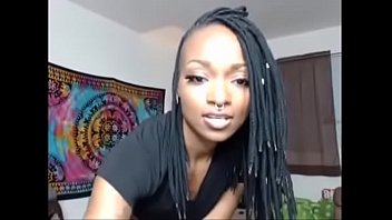 Ebony Girl With Sexy Ass Rides Her Dildo
