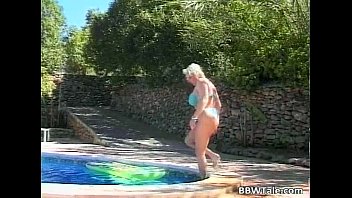 Huge Tits By The Pool