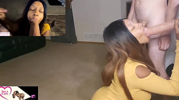 Blindfolded Ebony Wife Sucks Black Cock