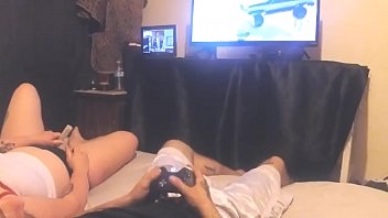 Porn Facesitting While Playing Game