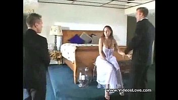 Blonde Bride Gets Fucked By Several Burglars On Her Wedding Night And Fucked All Of Her Tight Holes 
