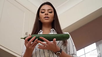 Sexy Asian Girl Inserts Cucumber In Her Ass