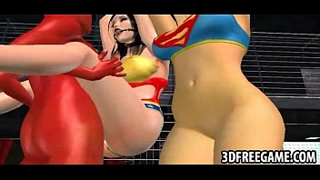 Sexy Innocent 3D Cartoon Babe Gets Tag Teamed By Two Girls