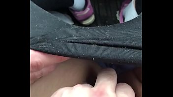 Amateur Gal Gets Her Pussy Fingered In The Backseat Of A Car
