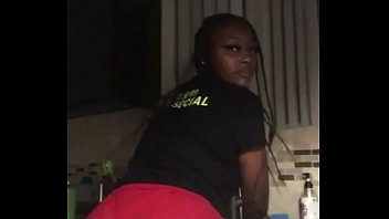 Thick Ebony In Booty Shorts