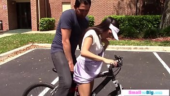 She Rides Her Bike Then Rides His Cock