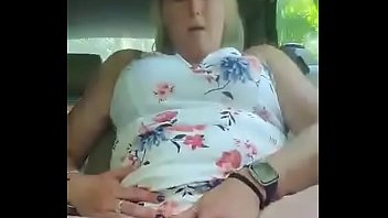 Milf Masturbating In The Car In Public