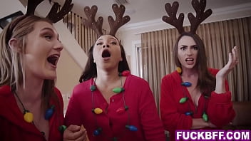 Santa Fucks Three Hot Teen Best Friends