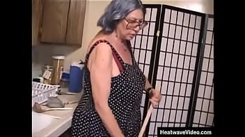 Old Busty Horny Housewife Gets