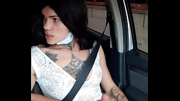 Blonde Tranny Pays Busty Street Whore For Blowjob