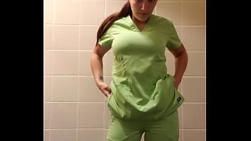 Hot Nurse Plays With Dildos During Work