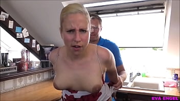 Nasty Blonde Housewife Sucking