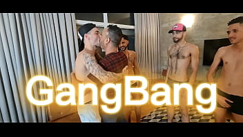 Hot Latin Gay Interracial Gangbang