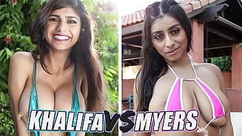 Bangbros - Bataille Des Chèvres Mia Khalifa Contre Violet Myers Deuxième Tour