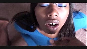 Dirty Black Ghetto Slut Face Fucked And Riding On Cock