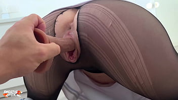 Dildo Between Big Tits In Tight Clothing