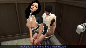 Maid Fucked By Her Boss, She Is A Lesbian