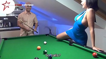 Cute Girl In Black Stocking Getting Her Ass And Pussy Fucked With Toys While Bending On The Pool Table